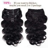 Load image into Gallery viewer, Morketic Body Wave Clip-Ins Hair Extensions Clip In Human Hair Extension 8 Pieces/Set