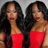 Load image into Gallery viewer, Body Wave Natural Black Easy-Wear 10x6 Parting Max Lace Frontal Human Hair Wigs