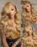 Load image into Gallery viewer, Light Brown Colored Body Wave 13x4 Lace Front Human Hair Wigs Free Part