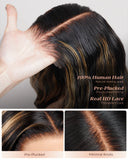 Load image into Gallery viewer, Balayage Highlight Color  Body Wave 6x5/13x4 Lace Front Human Hair Wig Free Part