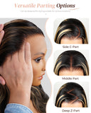 Load image into Gallery viewer, Balayage Highlight Color  Body Wave 6x5/13x4 Lace Front Human Hair Wig Free Part
