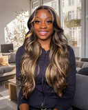 Load image into Gallery viewer, Balayage Highlight Color  Body Wave 6x5/13x4 Lace Front Human Hair Wig Free Part