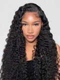Load image into Gallery viewer, Morketic Deep Wave Natural Black 13x4 Lace Frontal Human Hair Wig
