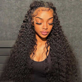 Load image into Gallery viewer, Jerry Curly Natural Black 13x4 HD Lace Frontal Double Drawn Human Hair Wig
