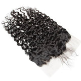 Load image into Gallery viewer, Morketic Brazilian Water Wave HD Transparent 13x6 Lace Frontal Closure Ear To Ear With Baby Hair Wet And Wavy Black Remy Human Hair Frontal