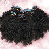 Load image into Gallery viewer, Morketic Afro-textured Kinky Curly Tape In Remy Hair Extensions #1B Natural Black