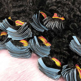 Load image into Gallery viewer, Morketic Afro-textured Kinky Curly Tape In Remy Hair Extensions #1B Natural Black
