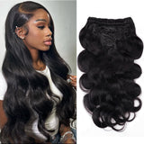 Load image into Gallery viewer, Morketic Body Wave Clip-Ins Hair Extensions Clip In Human Hair Extension 8 Pieces/Set