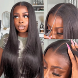 Load image into Gallery viewer, Morketic M-cap Straight Wear Go Wigs Pre Cut 9x6 HD Lace Bleached Knots Glueless Wigs Human Hair Tiny Knots Pre Plucked Hairline