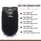 Load image into Gallery viewer, Morketic 3c/4a | Clip-in Hair Curly Human Hair Extensions 8pcs Per Set with 18Clips Sterly Hair