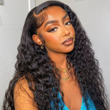 Load image into Gallery viewer, Jerry Curly Natural Black 13x4 HD Lace Frontal Double Drawn Human Hair Wig