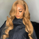 Load image into Gallery viewer, Light Brown Colored Body Wave 13x4 Lace Front Human Hair Wigs Free Part