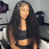 Load image into Gallery viewer, Jerry Curly Natural Black 13x4 HD Lace Frontal Double Drawn Human Hair Wig