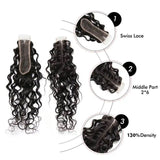 Load image into Gallery viewer, Morketic 2x6 Water Wave Lace Closure Remy Human Hair