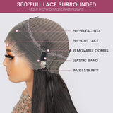 Load image into Gallery viewer, Deep Wave Natural Black 360 Lace Frontal Human Hair Wig Free Part