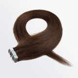 Load image into Gallery viewer, Morketic Premium Quality Straight Tape In Remy Hair Extensions #4 Chocolate Brown