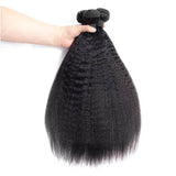 Load image into Gallery viewer, Morketic Yaki Straight Human Hair Weave 3 Bundles Virgin Real Human Hair Extensions for Women