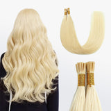 Load image into Gallery viewer, Morketic I Tip Hair Extensions Natural Remy Human Hair (#613 Lightest Blonde )