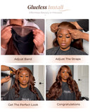 Load image into Gallery viewer, Chestnut Brown Colored Straight Pre-Cut 6x5 Lace Glueless Human Hair Wigs