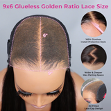 Load image into Gallery viewer, Morketic M-cap Straight Wear Go Wigs Pre Cut 9x6 HD Lace Bleached Knots Glueless Wigs Human Hair Tiny Knots Pre Plucked Hairline
