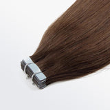 Load image into Gallery viewer, Morketic Premium Quality Straight Tape In Remy Hair Extensions #4 Chocolate Brown