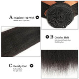Load image into Gallery viewer, Morketic Yaki Straight Human Hair Weave 3 Bundles Virgin Real Human Hair Extensions for Women