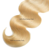Load image into Gallery viewer, Morketic 613 Blonde Hair 4x4 Body Wave HD Transparent Lace Closure With Baby Hair Remy Peruvian Human Hair Closure