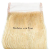 Load image into Gallery viewer, Morketic 613 Blonde Hair 4x4 Body Wave HD Transparent Lace Closure With Baby Hair Remy Peruvian Human Hair Closure