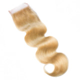 Load image into Gallery viewer, Morketic 613 Blonde Hair 4x4 Body Wave HD Transparent Lace Closure With Baby Hair Remy Peruvian Human Hair Closure