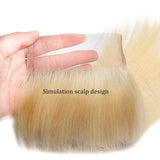 Load image into Gallery viewer, Morketic Malaysian Straight Hair 3 Bundles With Closure 613 Blonde Human Hair Bundles With Closure