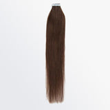 Load image into Gallery viewer, Morketic Premium Quality Straight Tape In Remy Hair Extensions #4 Chocolate Brown