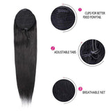 Load image into Gallery viewer, Morketic Straight Human Hair Drawstring Ponytail Human Hair Extensions