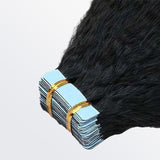 Load image into Gallery viewer, Morketic Afro-textured Kinky Straight Tape In Remy Hair Extensions #1B Natural Black