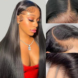 Load image into Gallery viewer, Straight Natural Black Glueless 6x5 Pre-Cut Lace Closure Human Hair Wigs
