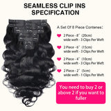 Load image into Gallery viewer, Morketic Seamless Clip in Hair Extensions Human Hair Body Wave PU Clip ins with Invise Edge for Women