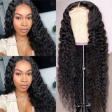 Load image into Gallery viewer, Morketic Deep Wave Natural Black 13x4 Lace Frontal Human Hair Wig