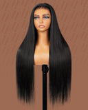 Load image into Gallery viewer, Pure-Luxe™ Silky Straight Natural Black Easy Wear Glueless 13x6 Ultra-Dense Human Hair Wig Pre-Cut Lace