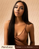 Load image into Gallery viewer, Pure-Luxe™ Silky Straight Natural Black Easy Wear Glueless 13x6 Ultra-Dense Human Hair Wig Pre-Cut Lace