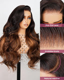 Load image into Gallery viewer, Chestnut Brown Ombre Colored Loose Body Wave Glueless 6x5 Pre-Cut LaceHuman Hair Wig