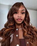 Load image into Gallery viewer, Balayage Caramel Brown Honey Blonde Multi-Color 6x5 Pre-Cut Lace Glueless Loose Body Wave Human Hair Wig