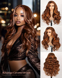 Load image into Gallery viewer, Balayage Caramel Brown Honey Blonde Multi-Color 6x5 Pre-Cut Lace Glueless Loose Body Wave Human Hair Wig