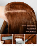 Load image into Gallery viewer, Balayage Caramel Brown Honey Blonde Multi-Color 6x5 Pre-Cut Lace Glueless Loose Body Wave Human Hair Wig