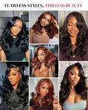 Load image into Gallery viewer, Glueless Natural Black Wavy Blowout 6x5 Pre-Cut Lace Human Hair Wigs