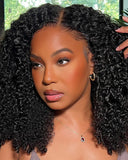 Load image into Gallery viewer, 【Limited Design】Special Jerry Curl Natural Black 6-inch Deep Lace Double Drawn Human Hair Wigs