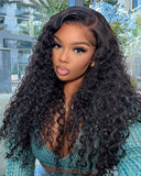 Load image into Gallery viewer, Halo Braided Water Wave Natural Black 13x4 Lace Front Human Hair Wig