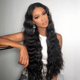 Load image into Gallery viewer, Body Wave Natural Black Glueless 6x5 Lace/13x4 Lace Front Human Hair Free Part