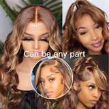 Load image into Gallery viewer, Honey Blonde Piano Highlight Color Body Wave 13x4/6x5 Lace Front Human Hair Wig