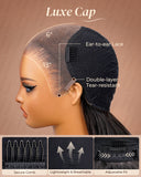 Load image into Gallery viewer, Pure-Luxe™ Dark Brown Colored Glueless 13x6 Ultra-Dense Silky Straight/Body WaveHuman Hair Wig Pre-Cut Lace