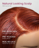 Load image into Gallery viewer, Burgundy Red Auburn Colored Jerry Curly 13x4 Lace Front Human Hair Wigs