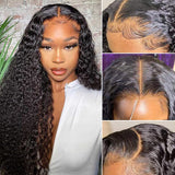 Load image into Gallery viewer, Jerry Curly Natural Black 6x5 Pre-cut Lace Closure Glueless Human Hair Wig Middle Part